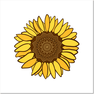 Mandala Sunflower Cute Handmade Colors Posters and Art